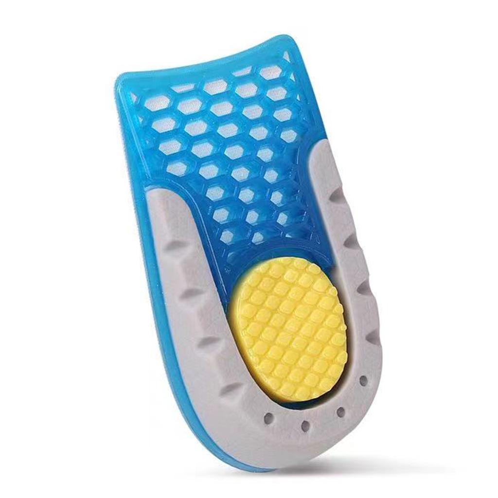 1 Pair Heel Lift Inserts Height Increase Insole Soft Breathable Invisible Design Sillicone Foot