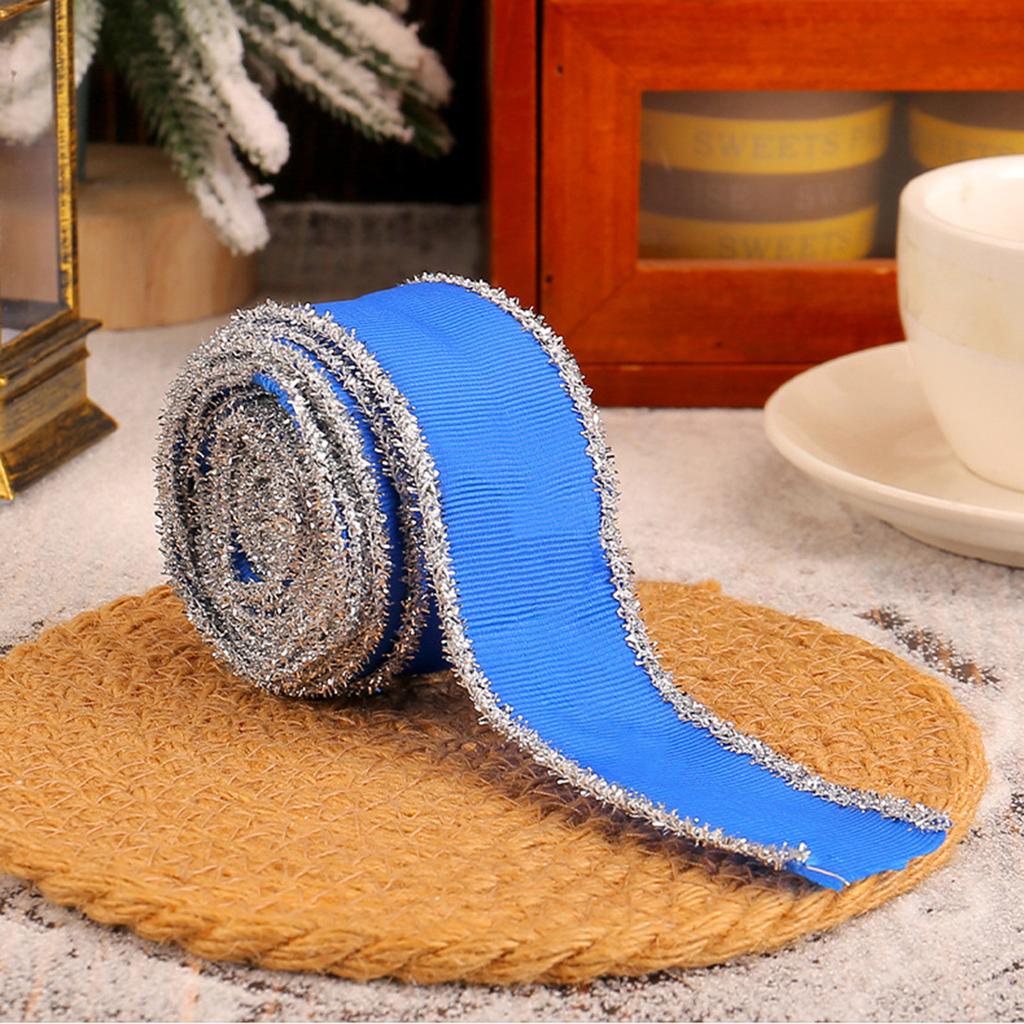 Рождественская полиэстеровая лента для гирлянды Материал для самостоятельной окантовки лентой подарочной упаковки Лента для украшения бантом