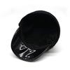 Gold Chain Iron Buckle Big Brim Military Hat Fashion Couple Versatile Black Cap Personality Thin Internet Celebrity Hat