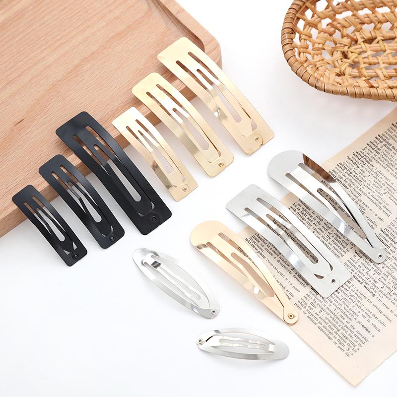 10/20/30pcs/set Women Silver Gold Black Waterdrop Shape Basic Alloy Hair Clips BB Hairpins Barrettes Fashion Hair Accessories