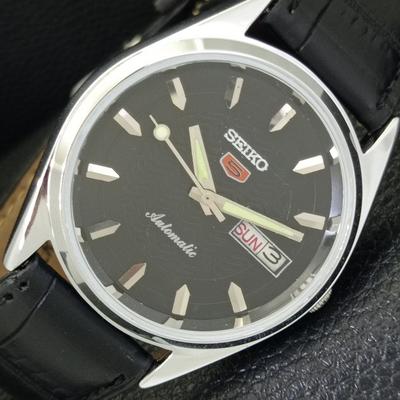 ОТРЕМОНТИРОВАННЫЕ ВИНТАЖНЫЕ МУЖСКИЕ ЧАСЫ SEIKO 5 АВТОМАТИЧЕСКИЕ 6309A ЯПОНИЯ ЧЕРНЫЕ a701732-5