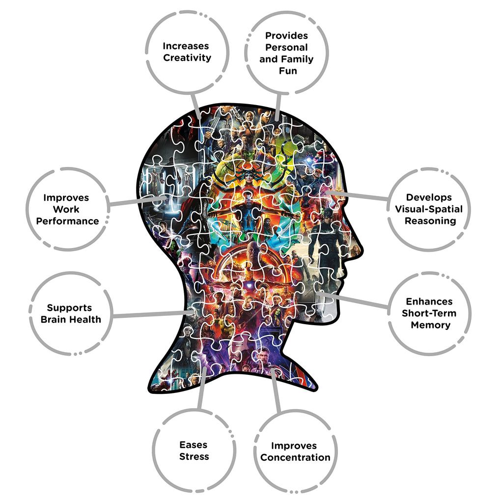 Коллаж Marvel MCU (Коллаж Кинематографической вселенной Marvel) Пазл на 3000 деталей [Б/у]