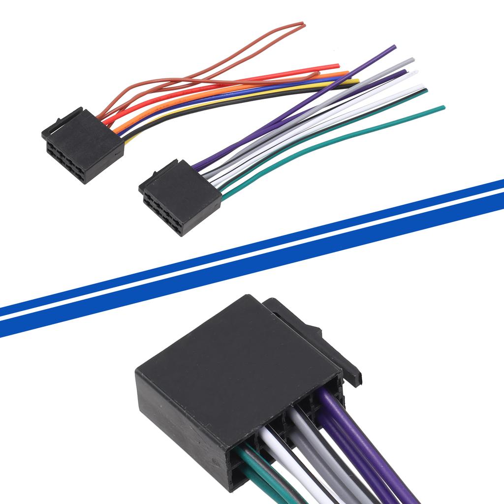 Universal Car Stereo Radio ISO Cable Adapter ABS Male Plug To Female Connector Wiring Harness Radio Accessories 4