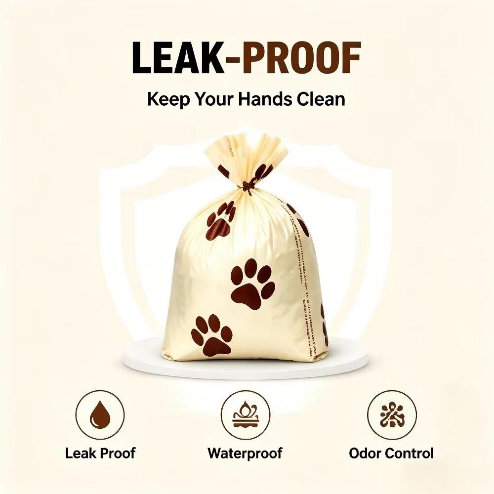 8 Rolls Biodegradable Material Poop Pickup Bag Leakproof Dog Carry Bag Pet Garbage Bag For Dogs