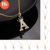 Hi Unisex Fashion Crown A-Z Alphabet Pendant Vintage Chain Necklaces Hip-Hop Style Crystal Zircon Punk