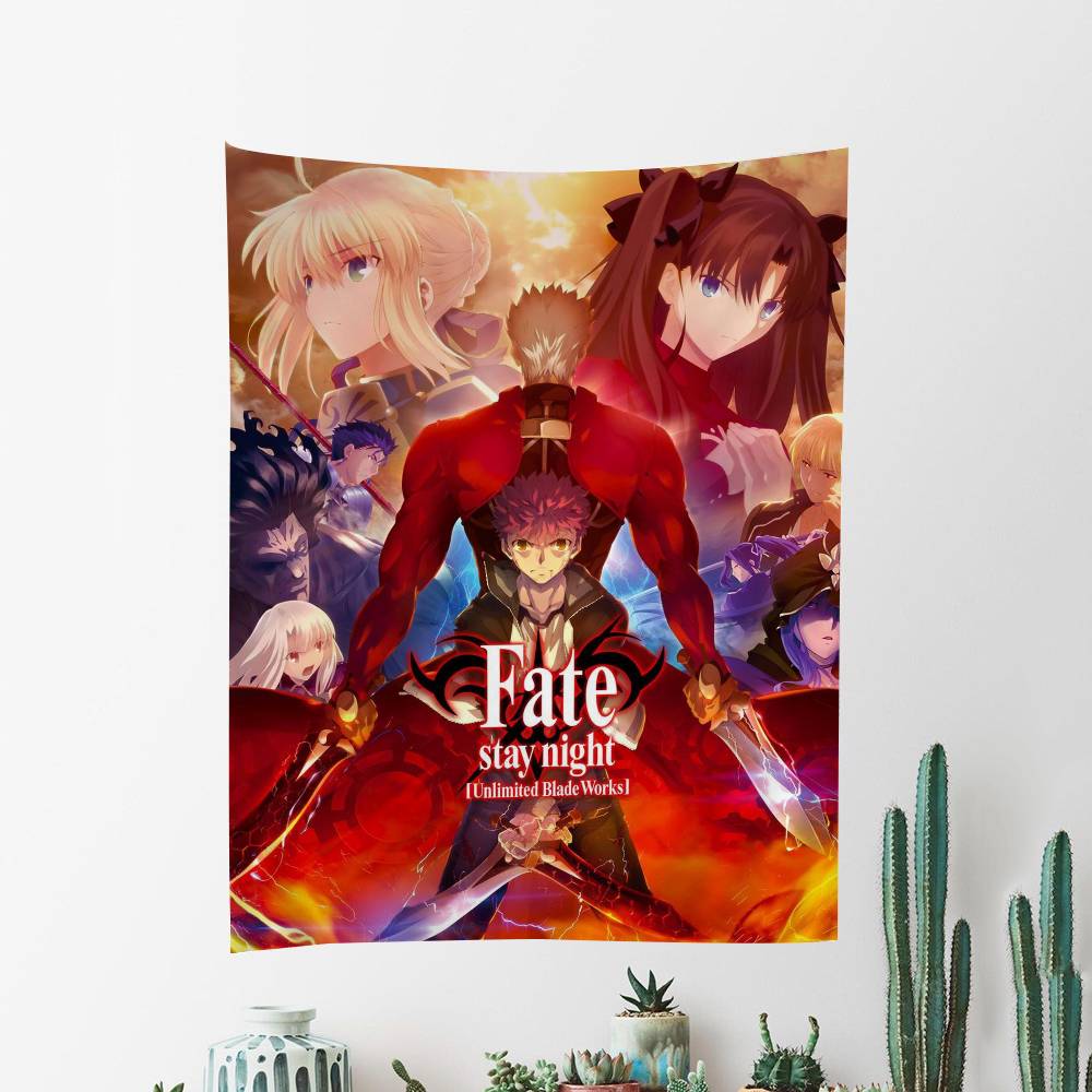 Fatestay night Японское аниме DIY Настенный гобелен для гостиной Дома Комнаты в общежитии Декор Настенное искусство Декор