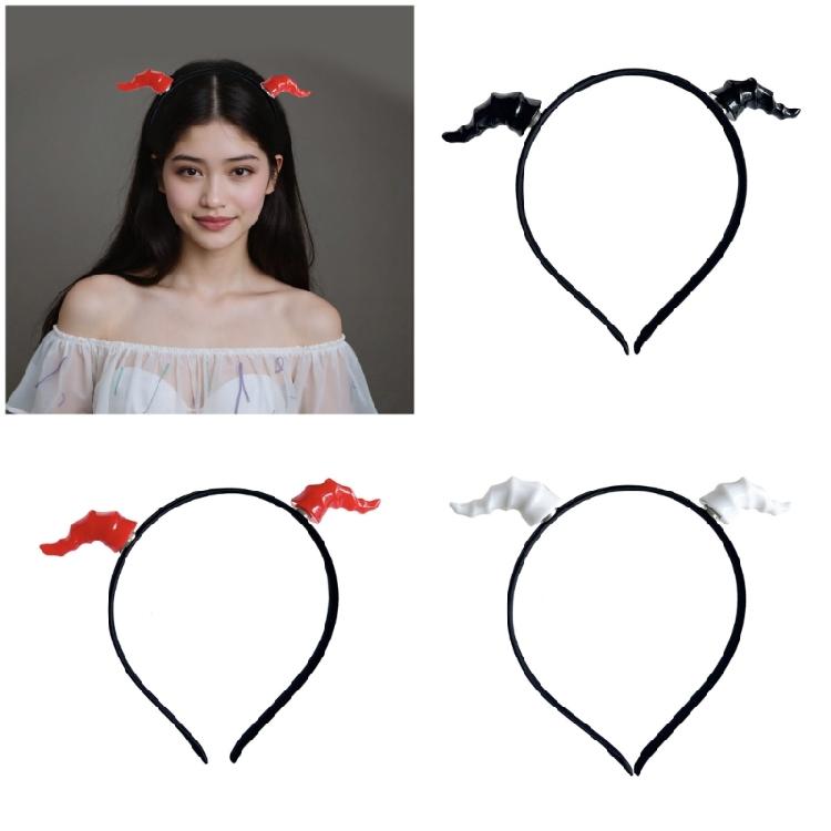 Detachable Devil Horn Hairband For Kids Adult Halloween Costume Parties RolePlay Theme Event Anime Hair Decoration
