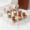 Desktop Display Stand Acrylic Multi Layer Transparent Storage Rack for Classroom Supplies Office Desk Organizer