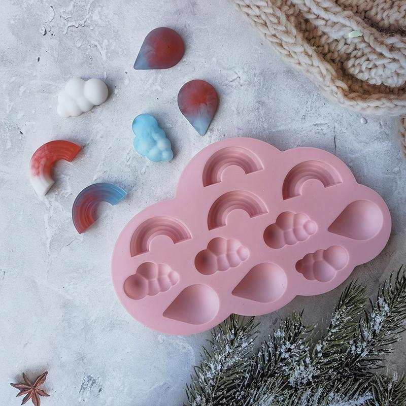 Форма облака силиконовая радужная форма помадка торт декор своими руками желе кубик льда пудинг выпечка инструмент эпоксидная смола форма для выпечки