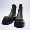 Модные ботильоны на платформе в панк-стиле для женщин 2024 Осень Зима Толстая подошва Мотоциклетные ботинки Женские Черная ПУ кожа Рыцарские ботинки Женские