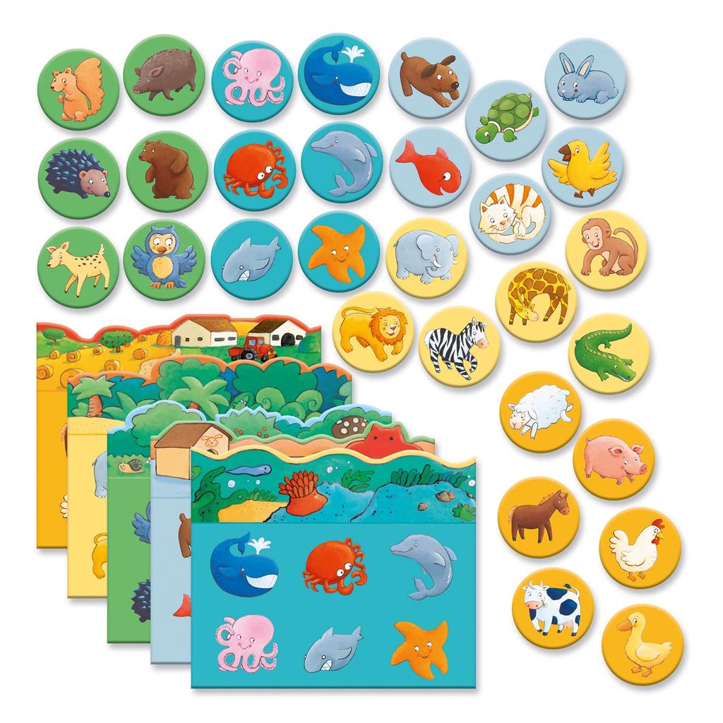 DJECO Jeco Animal Loto Picture Matching Card Game Observation Skills Educational Toy Adult Cute Stylish Montessori Gra Edukacyjna Lotto Zwierzeta 2