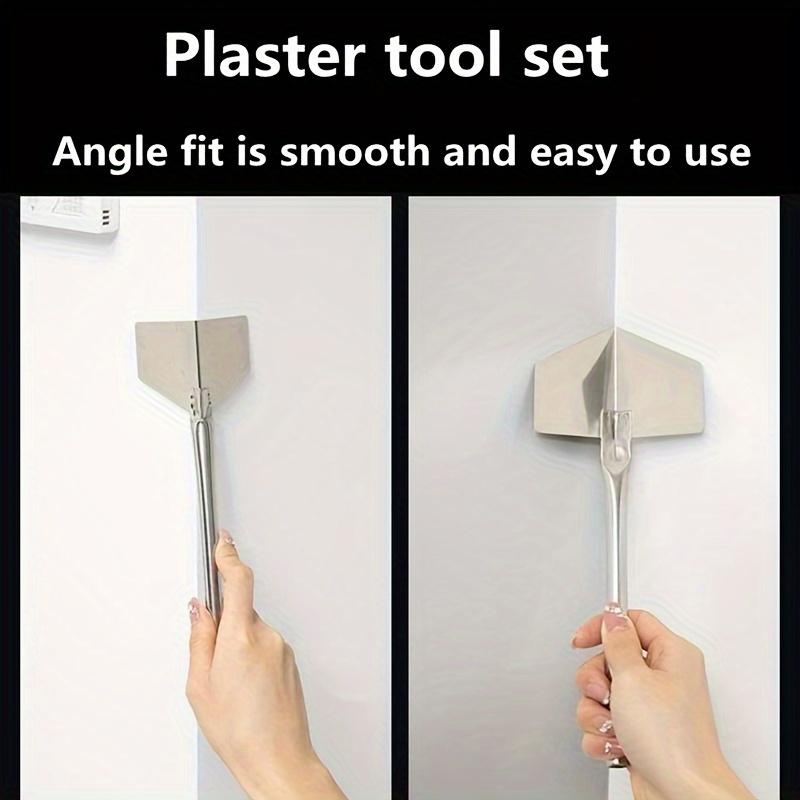 4 шт. Угловой скребок для очистки штукатурки из нержавеющей стали с металлической ручкой, угловой съемник для гипсокартона