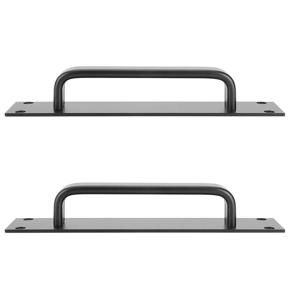 2 Pack Aluminum Alloy Door Pull Handle Black Barn Door Handles Sliding Door Handle Kitchen Cabinet