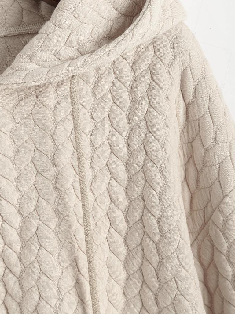 ZAFUL Женская жаккардовая текстурированная куртка на молнии с заниженной линией плеч, облегающая, укороченная, с капюшоном