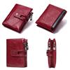 CONTACT'S Cow Leather Men's Wallet Ziper&Hasp Male Coin Purse Short Wallets Card Holders For Men