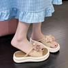 Fashion Shoes House Slippers Platform Slides Fashion Flower Luxury Flat Floral Shoes Flower Ladies' Slippers Platform Luxury Slides Flat