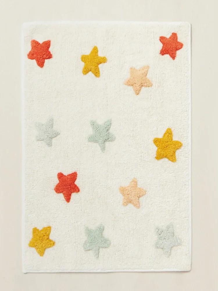 Простой милый ковер для гостиной, спальни, прикроватное одеяло, детская комната, пушистый коврик, устойчивый к падениям, игровой коврик для ползания у входной двери