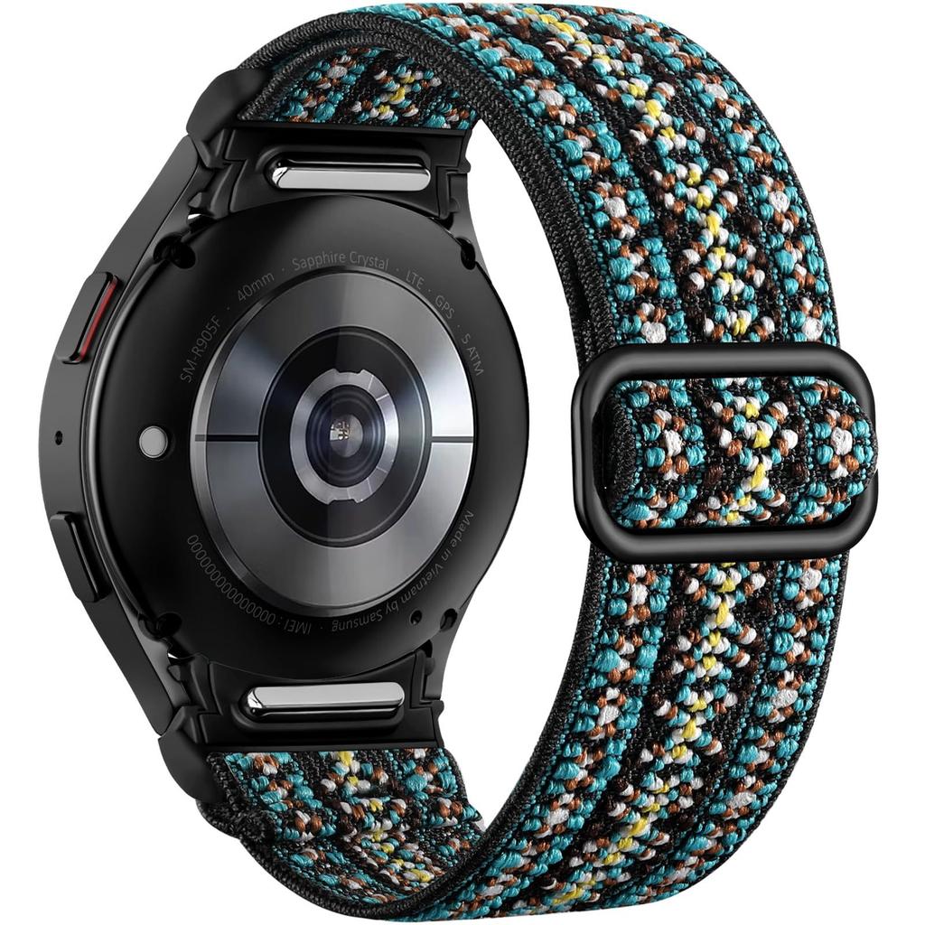 Ремешок без зазоров для Samsung Galaxy Watch 7 6 5 4 40мм 44мм/5 pro 45мм Эластичный нейлоновый браслет Ремешок для Galaxy watch 6 classic 47мм 43мм