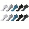10 Pairs Of Unisex Cotton Blend Anti Odor & Sweat Absorption Extra Low Cut Socks, Comfy & Breathable Sport Socks, For Outdoor Wearing