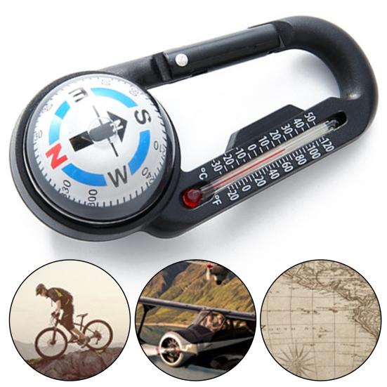 1/2Pcs Pocket Survival Compass Keychain Hiking Backpacking Lightweight Handheld Keychain with Precise Directional Guidance Portable Navigation Tool