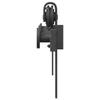 Sliding Door Hardware Set 200 cm Steel Black