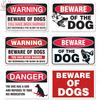 Putuo Decor Beware of Warning Vintage Tin Sign Plaque Metal Plate Guard Dog Signs Wall Art Posters for No Trespassing Farmhouse