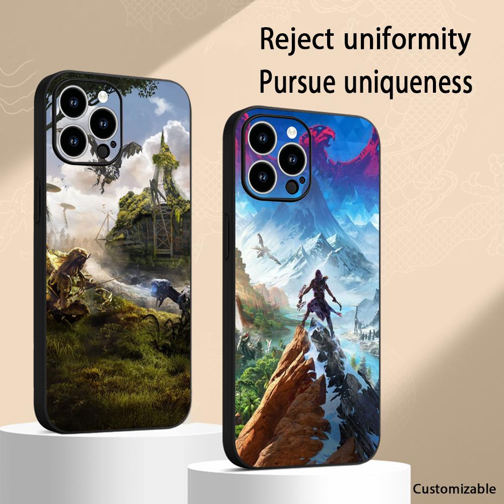 Game Horizon Zero fashion poster Phone Case For iPhone 17 16 e 15 14 13 12 Plus Mini Pro Max Soft black Shockproof Cover