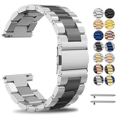22 мм 20 мм Металлический ремешок для Samsung Galaxy Watch 3 Huawei GT2 Amazfit GTR Браслет из нержавеющей стали Ремешок для 20 мм Samsung Watch 4 Ремешок