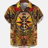 Men's Casual Shirt Floral Pattern Fashion Vacation Viking Skull Summer Y2k Streetwear Clothing