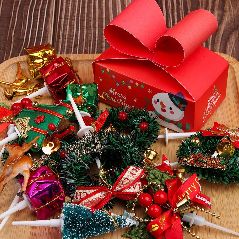 Claus Party Supplies Ornaments Christmas DIY New Year Xmas Cake Decor Christmas Cake Decoration