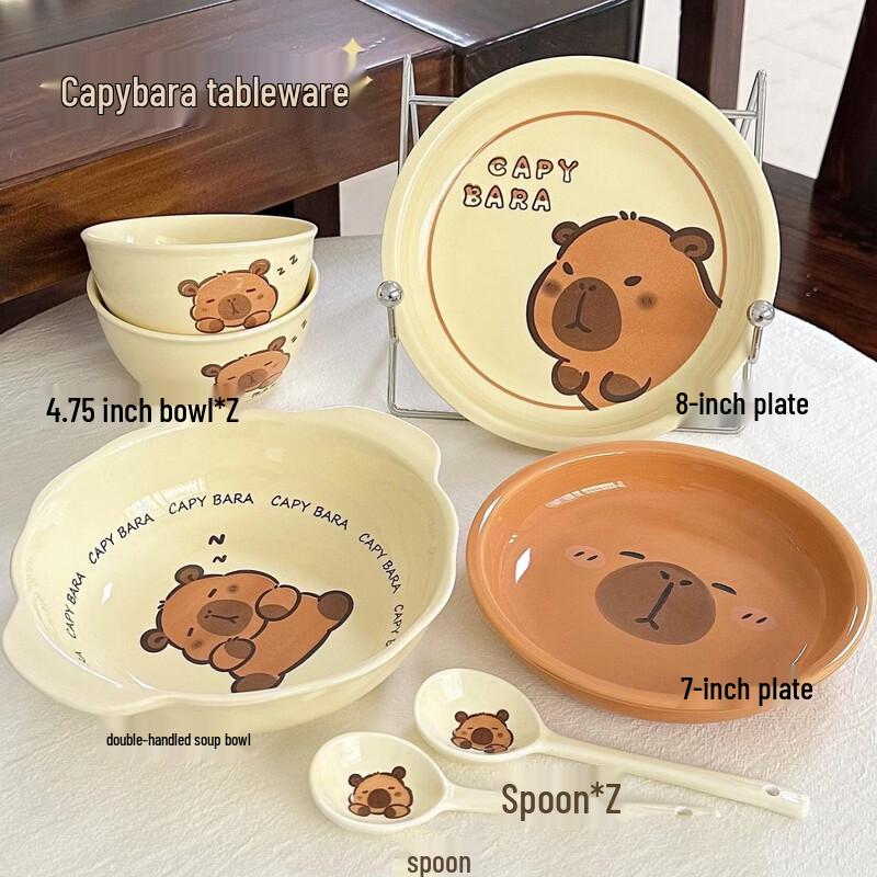 Capybara 11-Piece Ceramic Dinnerware Set