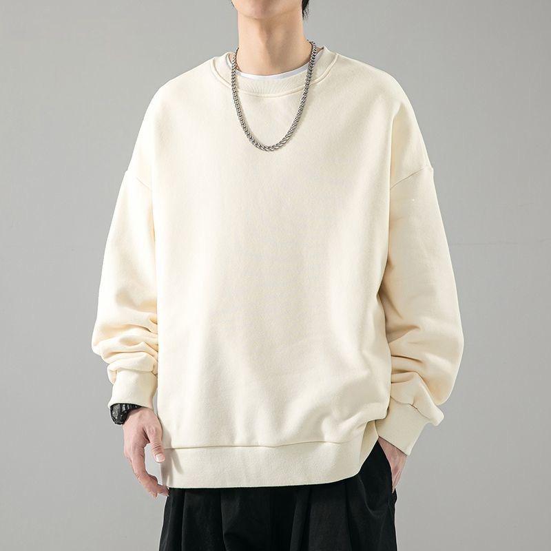 Унисекс толстовка из флиса 450 г, оверсайз, с длинным рукавом, круглым вырезом, идеально подходит для осени и зимы