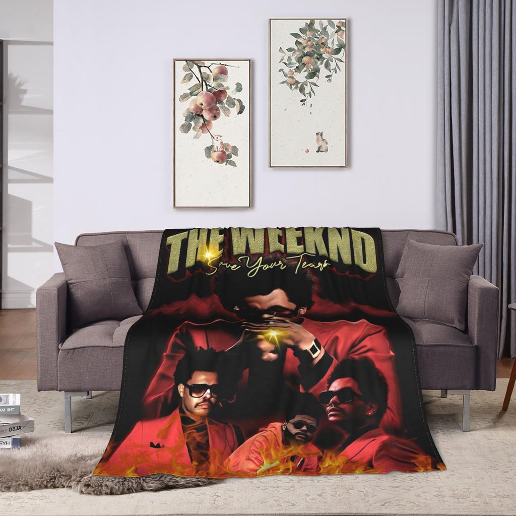 The Weeknd Pop Singer Blanket Velvet Summer Portable Super Soft Throw Blanket for Bedding Couch Bedding Throws