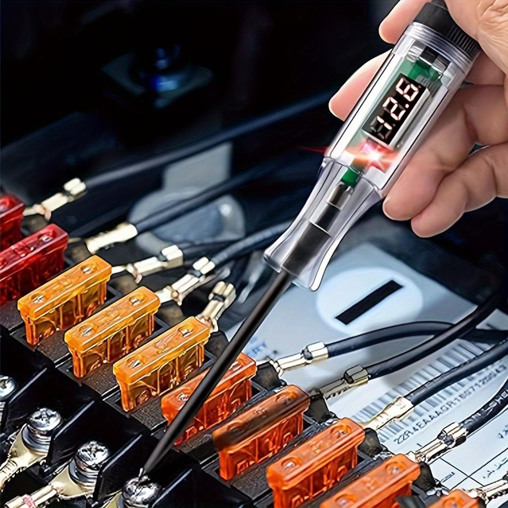 Automotive LCD Display Electric Circuit Tester 3-48V DC Car Electrical System Tester Auto Circuit Tester Vehicle Diagnostic Tool