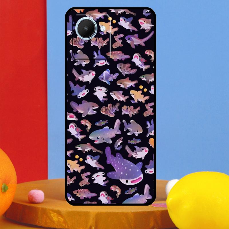 Чехлы с китовыми акулами для Realme 15 Pro 10 11 12 13 14 Pro Plus GT6 GT7 C61 C67 C63 C71 C55 C51 C65 C53 C75