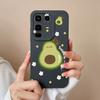 Чехол для телефона для Infinix Note 50 50X Pro Plus 50S милый мультяшный узор с авокадо квадратный мягкий жидкий силикон продвинутый пыленепроницаемый чехол для корпуса Infinix
