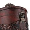 Wooden Vintage Wine Box Round Wine Storage Box Flasks Wine Gift Box  Decorative Case
