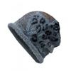 Womens Leopard Print Beanie Y2K Winter Warm Knit Hat Slouchy Cap Small Face
