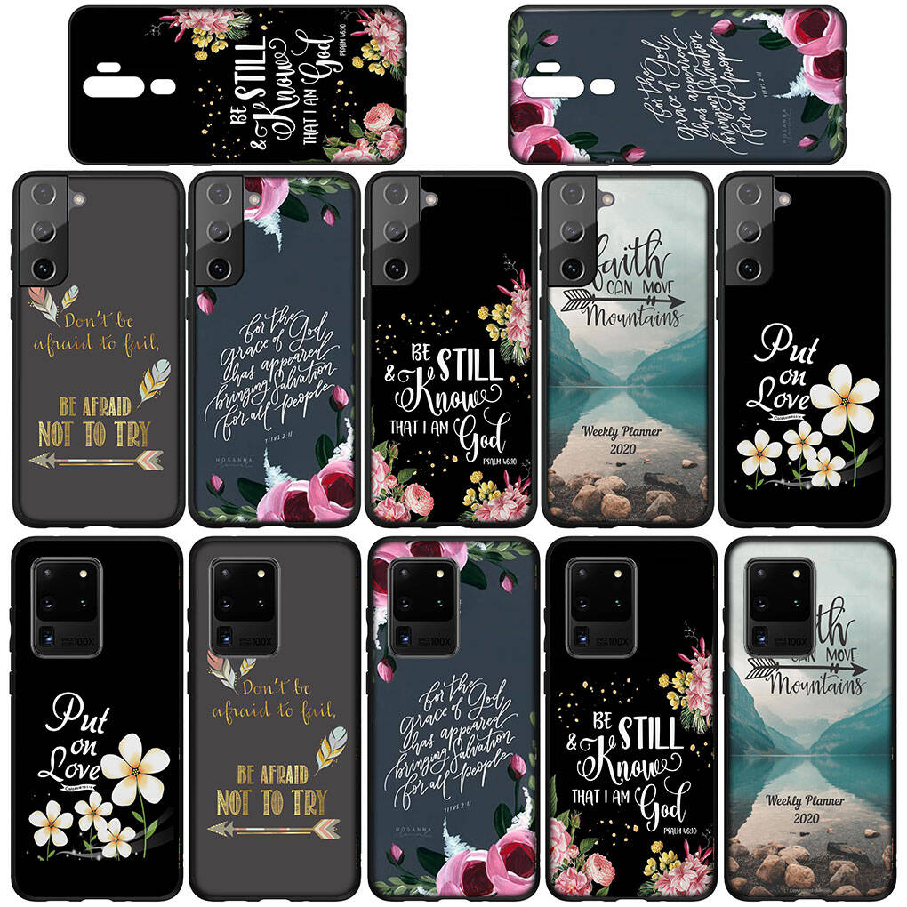 for Samsung Galaxy S25 S24 S23 iPhone 17 16 15 Xiaomi Redmi Note 14 13 12 11 Pro Max XR Phone Case Bible Verse Faith Christian Jehovah God OPPO Huawei