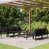 Day and Night - Day and Night Garden Furniture Set 6 Pieces and Anthracite Gray Aluminum Cushions