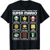 Футболка с графическим принтом Nintendo Super Mario Life Lessons Icons