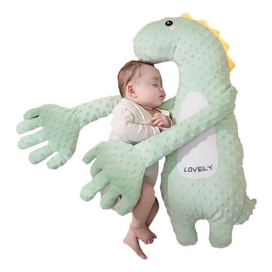 Милая детская подушка-динозаврик с грелкой из красной фасоли и интеллектуальным управлением похлопыванием