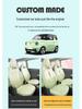 Подушка на сиденье 2025 Geely Panda Mini: Кожаный чехол на сиденье "Медведь выносливости" для любого сезона