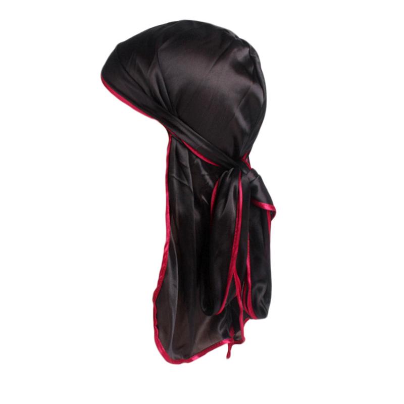 1PC Satin Breathable Fashion Pirate Hat Sun Protection Long Tail Hair Accessories Silky Headwrap Bandana Cap Biker Turban