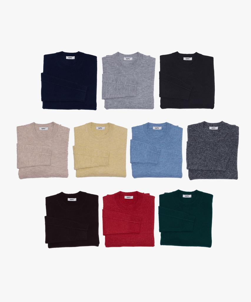 CUTZ [2Pack] Essential Soft Touch Crew Neck + Cable Knit (C Type)