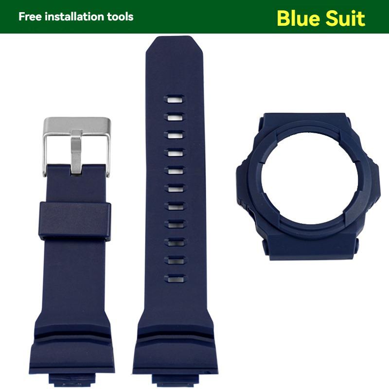 Корпус Часов Ремешок для Casio G-SHOCK GA-150/200/201/300/310/GLX100 Защитная Оболочка Смола Резиновый Ремешок Браслет Аксессуары Инструменты