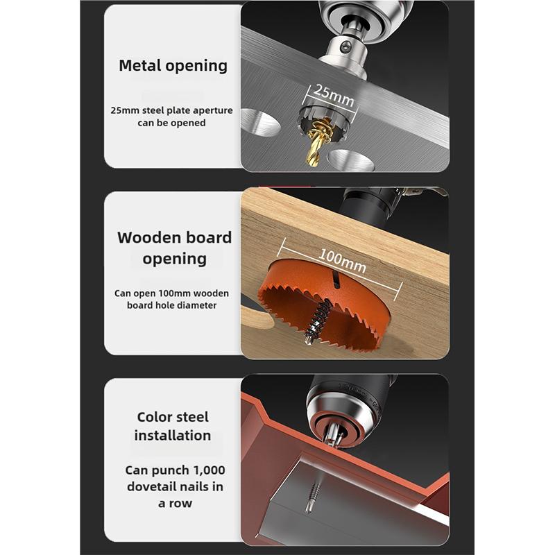 18 В 13 мм бесщеточная электрическая дрель, аккумуляторная ударная дрель, 130 Н/м, шуруповерт, дрель, может сверлить лед, электроинструмент с двумя батареями