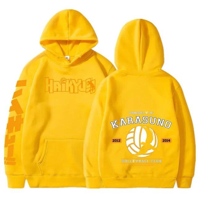 Haikyuu толстовка с капюшоном в стиле аниме Karasuno, свитшот большого размера для старшей школы, пуловер для женщин и мужчин, флисовая одежда для косплея