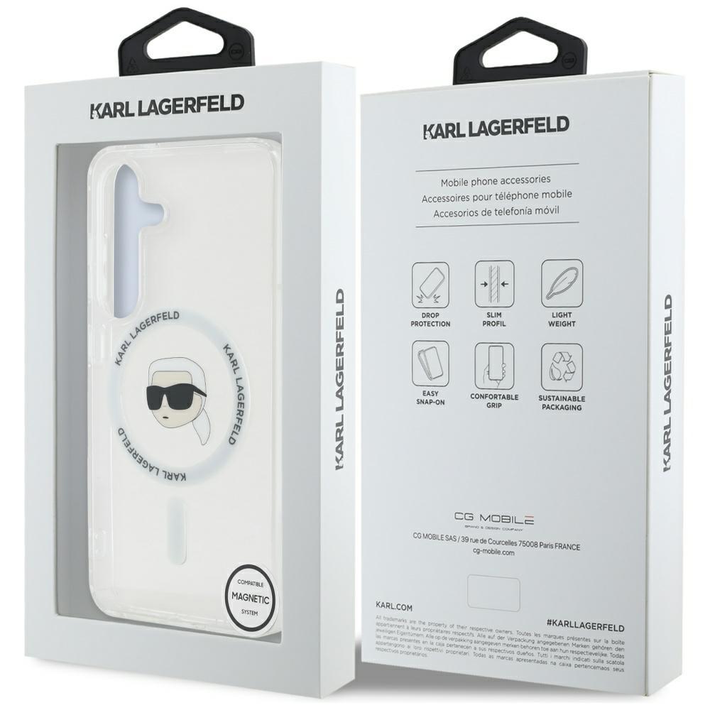 Etui do Samsung Galaxy S25 Karl Lagerfeld MagSafe Karl Head Logo