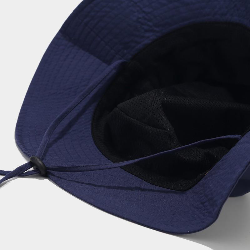 New Solid Color Kids' Bucket Hat with Windproof Rope: Breathable, Foldable, and Sun-Protective for Summer